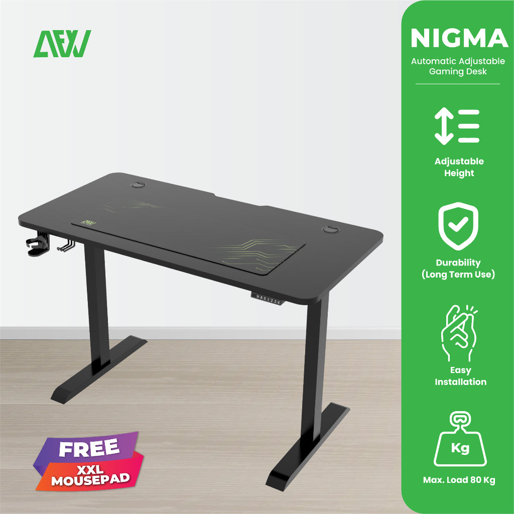 Nigma Meja Kerja Gaming Elektrik Otomatis Adjustable Standing Desk ALL FOR WORK