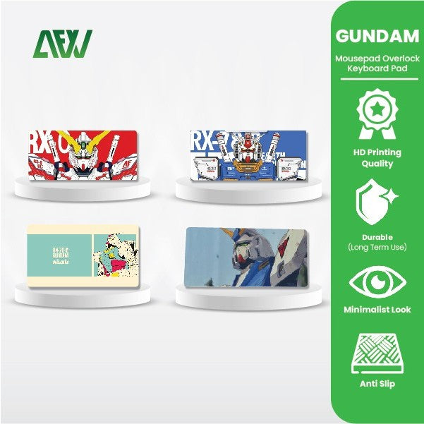 GUNDAM Gaming Mousepad Deskmat Overlock Keyboard Pad Anime Mousepad