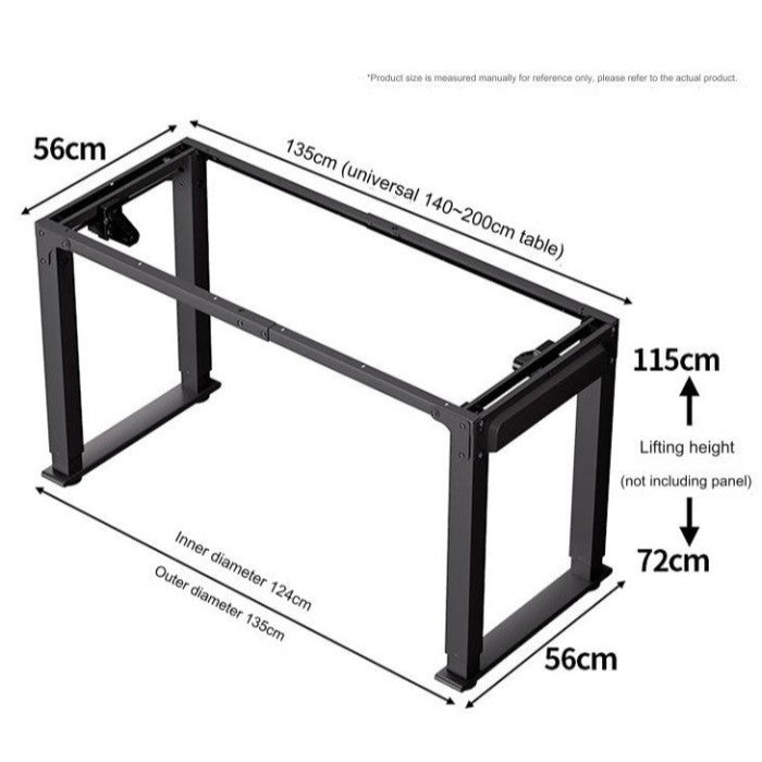 Meja Kerja Elektrik Adjustable Standing Desk Dual Motor 4-Leg CALYPSO