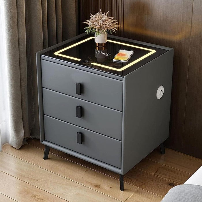 ZEKHO Meja Nakas Smart Bedside Table Lemari Laci Bluetooth Speaker