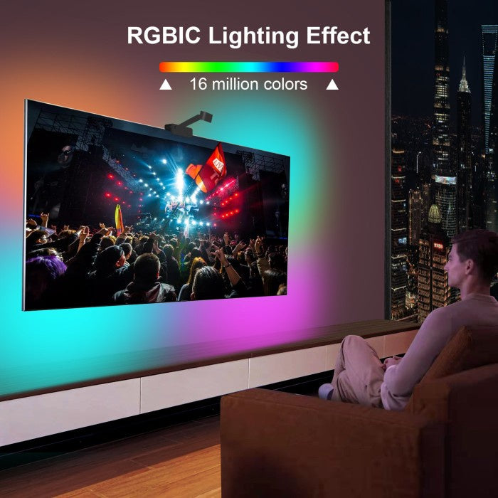 STARK LED Strip TV Backlight Smart RGBIC Ambient Light w/ Camera - h61