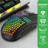 KRAKENT Mouse Gaming RGB Wired Honeycomb Lightweight High DPI