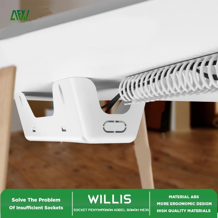 WILLIS Under Desk Cable Storage Socket Storage Cable Management