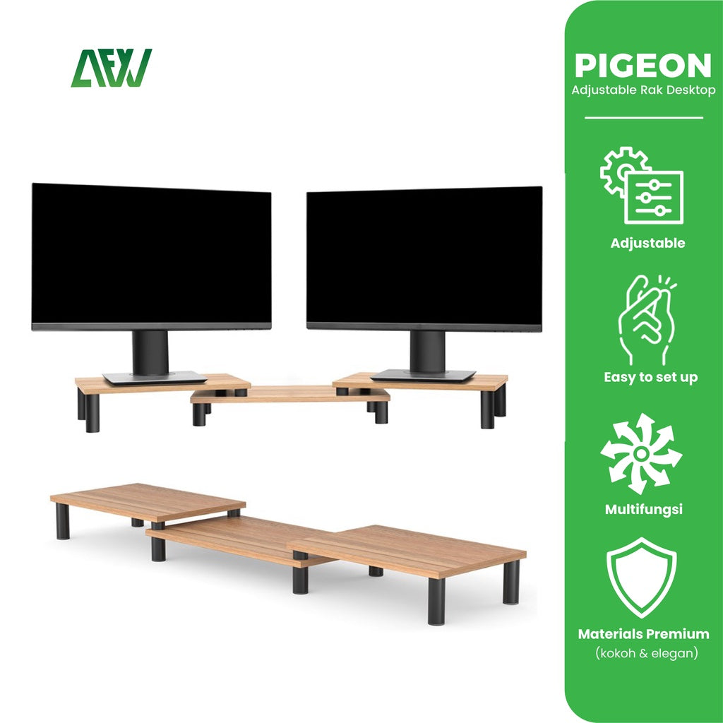 PIGEON Monitor Stand Riser Laptop Stand Rak Penyimpanan Meja Monitor Tatakan Monitor