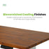 Teak Wood Table Top Table Electric Adjustable Gaming Working Desk ALL FOR WORK 2791