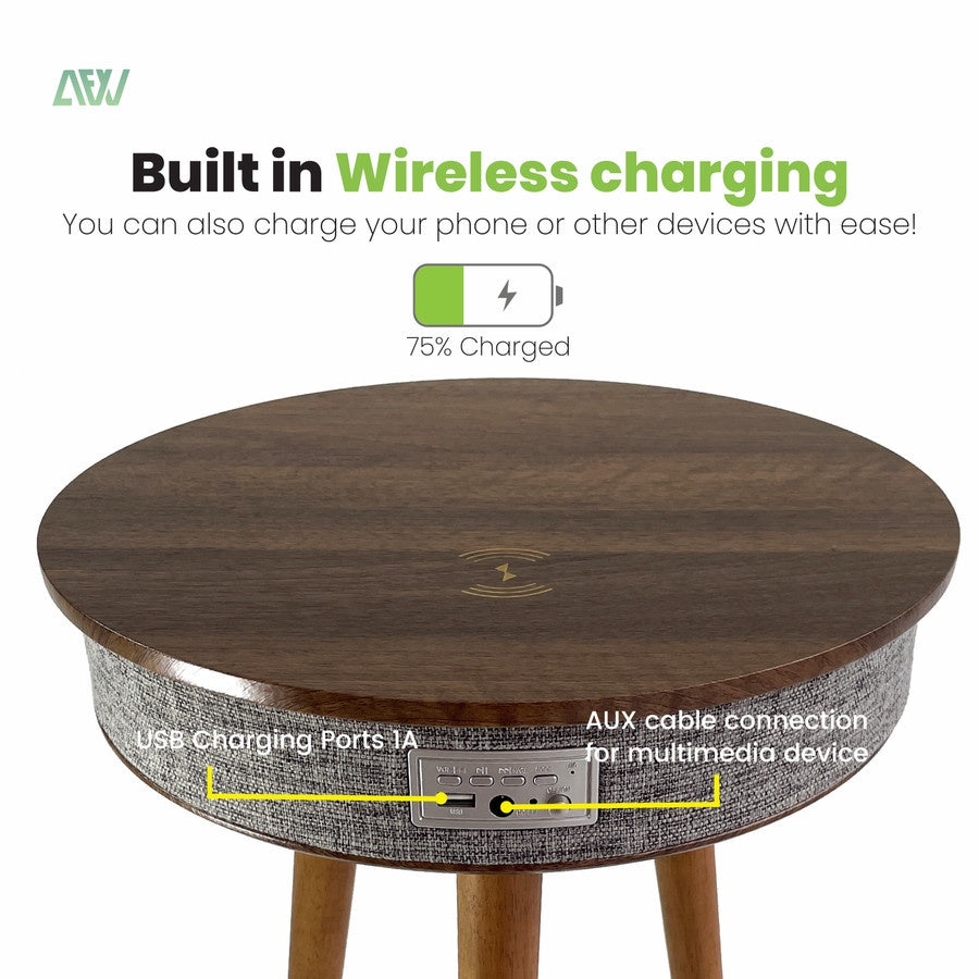 TROYKA Coffee Table Speaker Bluetooth Meja Wireless Charging Minimalis