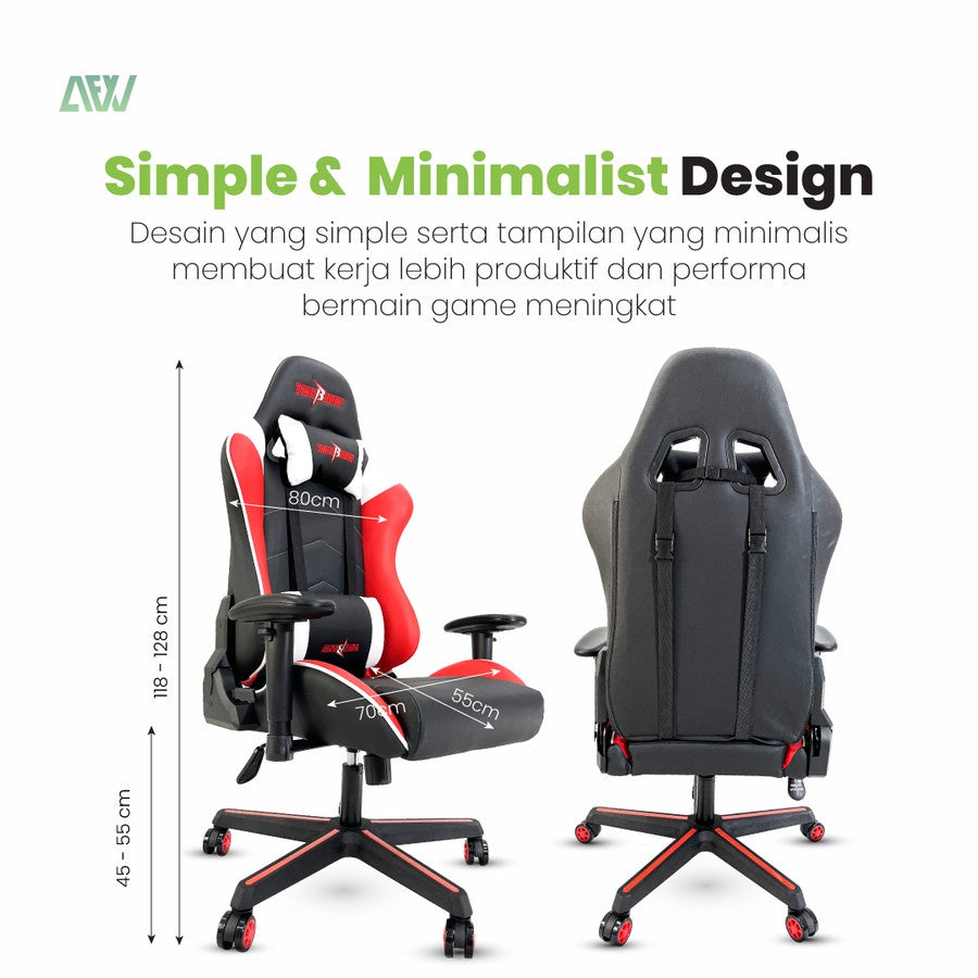 FALCON Kursi Kerja Kantor Ergonomis Working Gaming Chair Premium Quality ALL FOR WORK