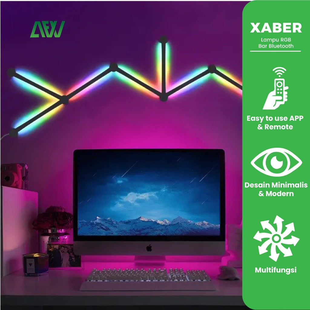 XABER RGB Light Bar Bluetooth Nano RGB Lines Smart Lamp